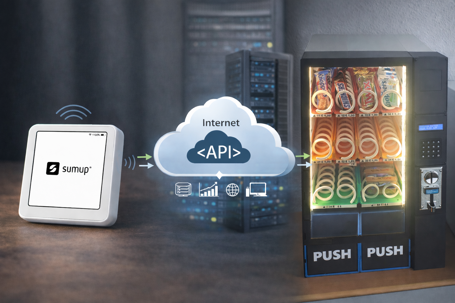 SumUp API bridge view for the vending machine